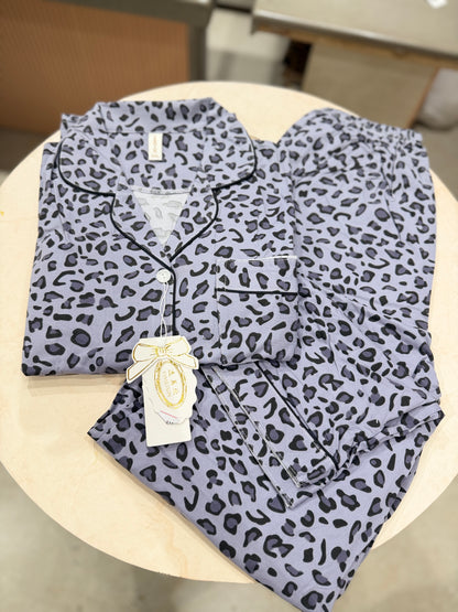 Animal print 2 piece night suit set