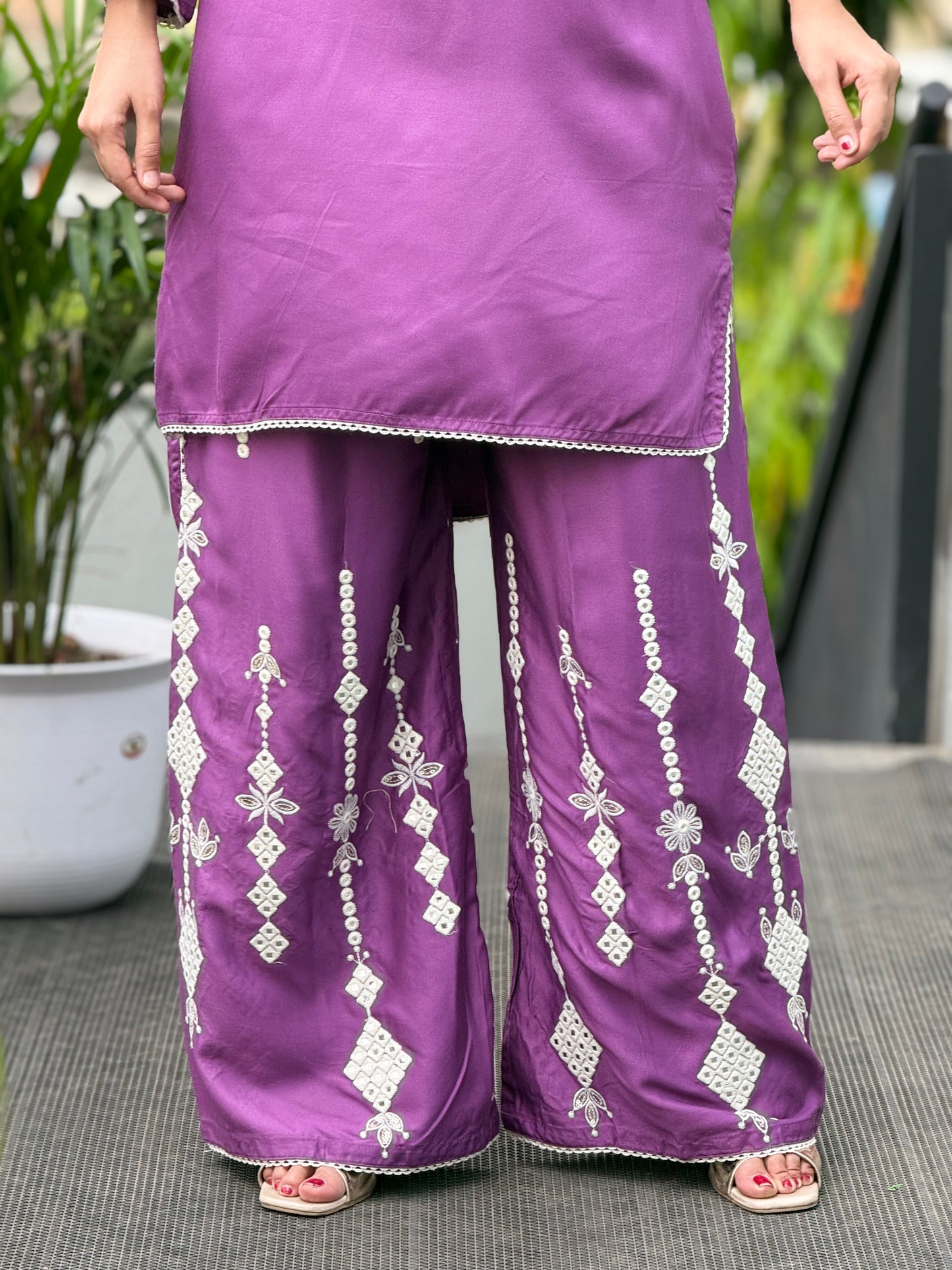 Embroidered co-ord set