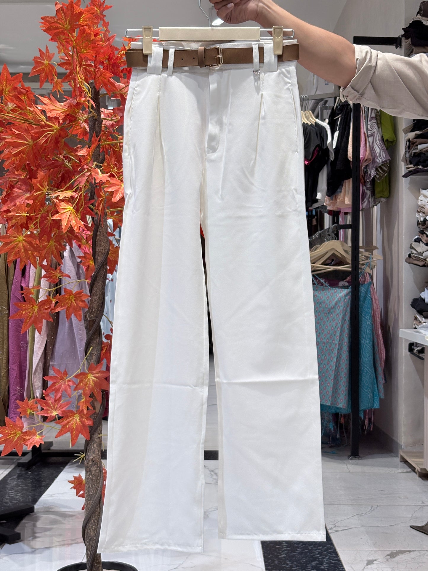korean pant with belt