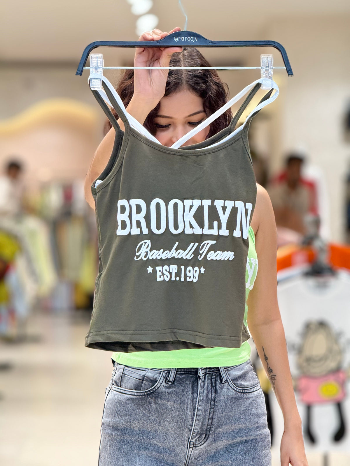 Brroklyn Strip padded tops