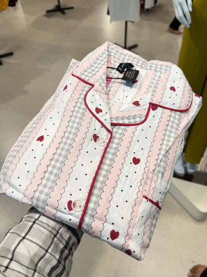Printed three piece night suits