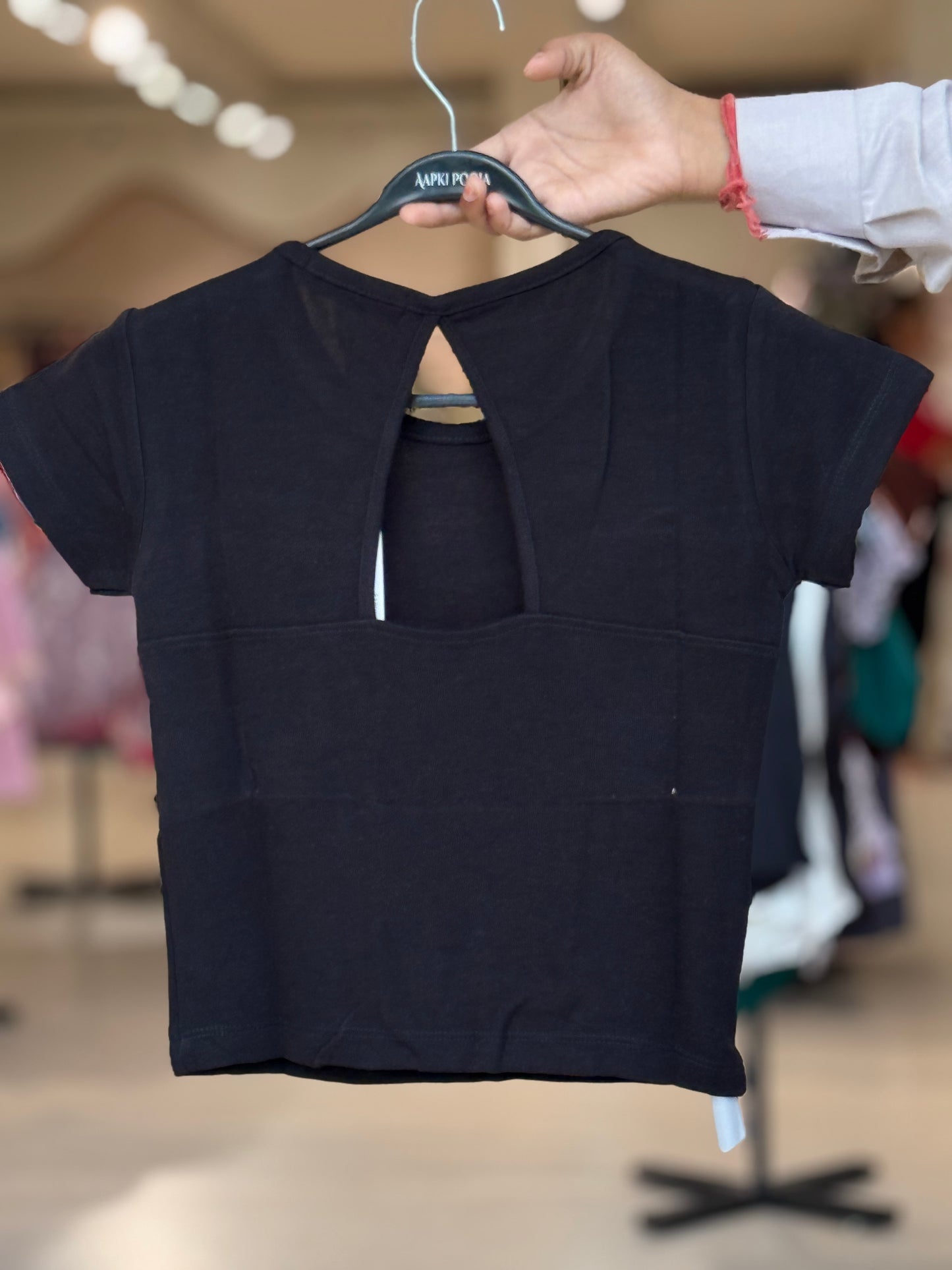 Ribbed Top with Back Cut-Out Detail