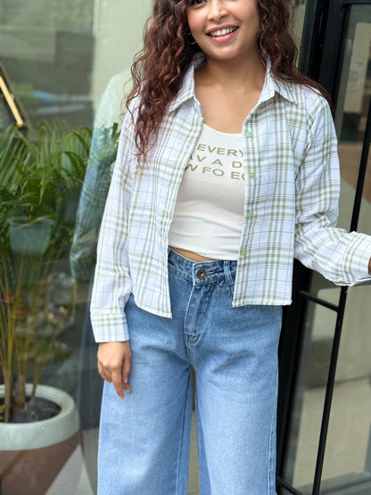 Checks shirt with inner