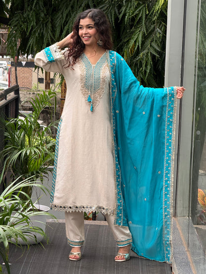 3 piece partywear suit set