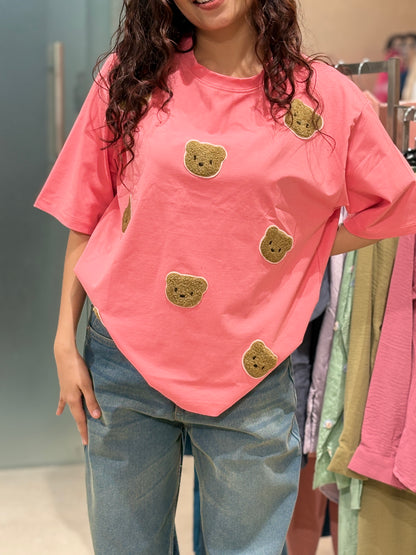 Imported Cute Kitty Patch Oversized T-Shirt for Women