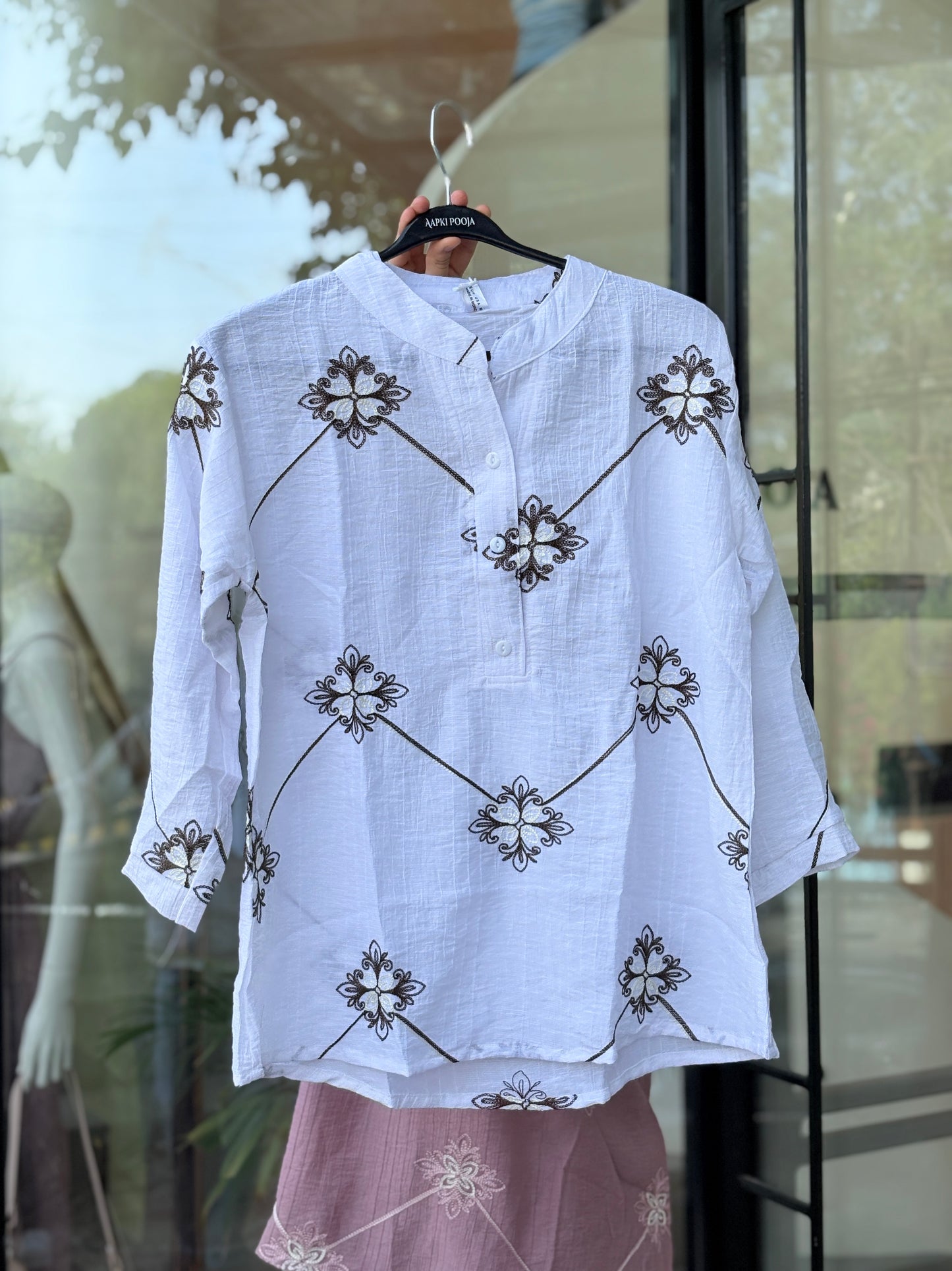 Embroidered  Casual Top