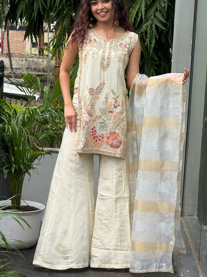 3 piece stone handwork 3 piece suit set