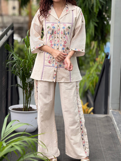 embroidered co-ord set