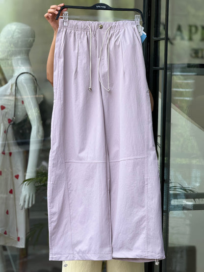 Drawstring Wide Leg Pants