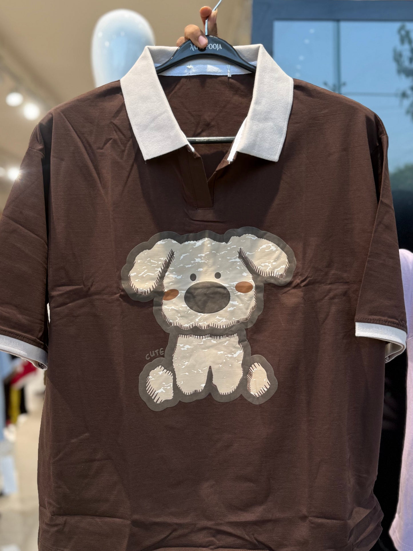 Graphic polo tee
