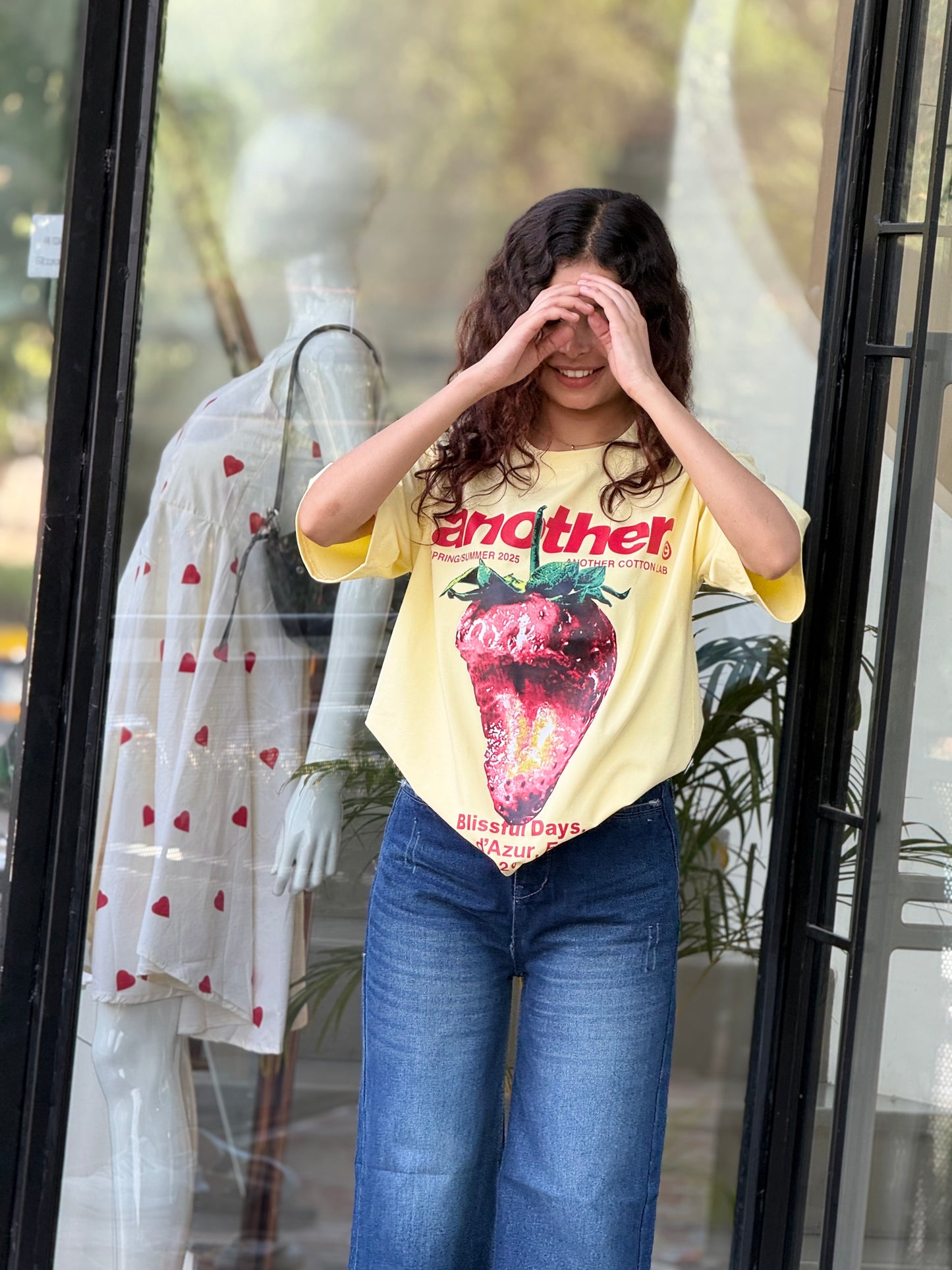 Strawberry Graphic Oversized T-Shirt