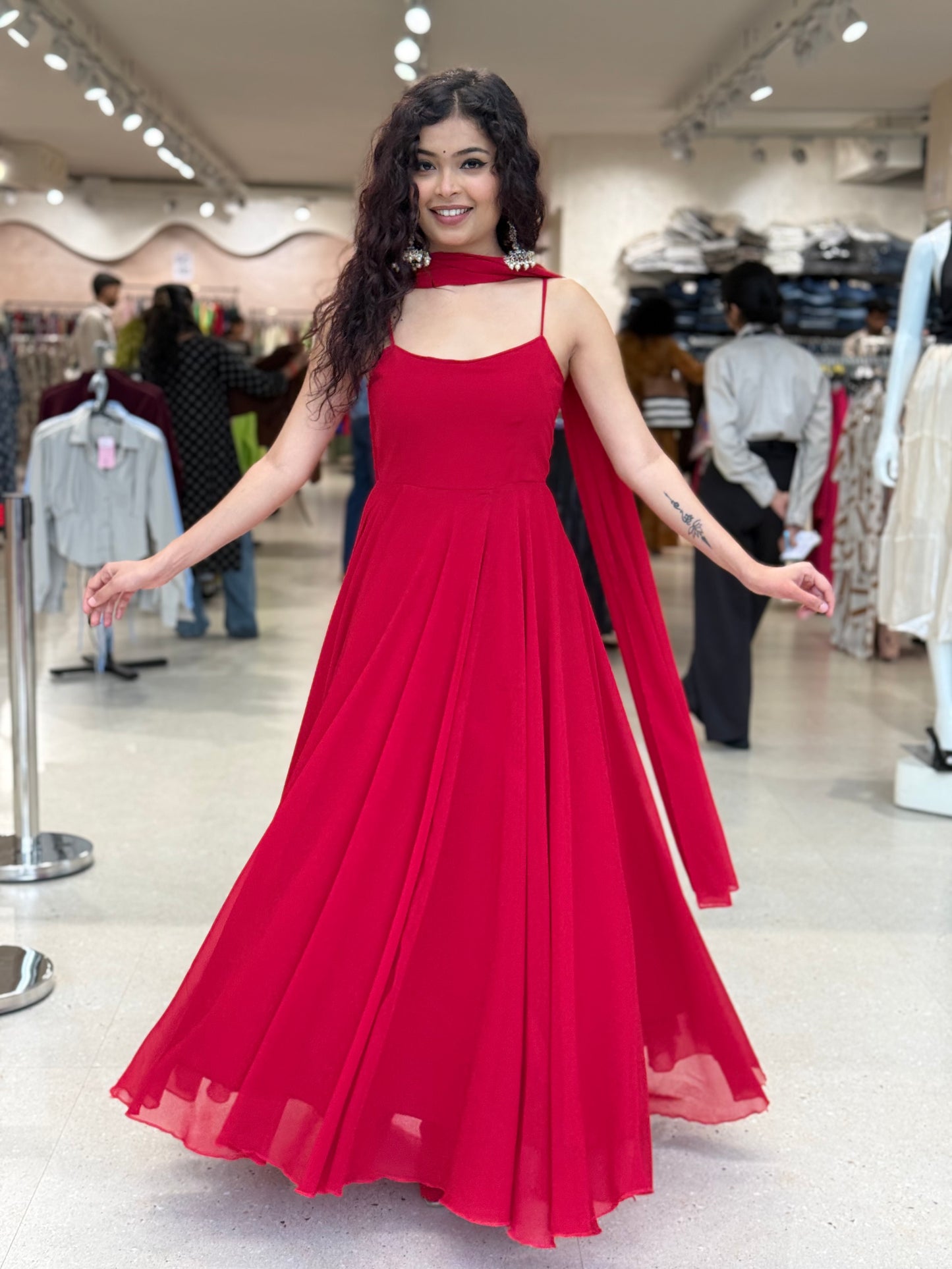 Georgette four-Piece Ghera Suit Set