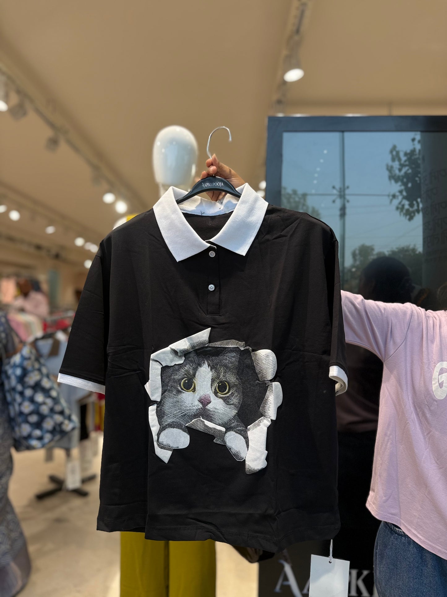 Graphic polo tee