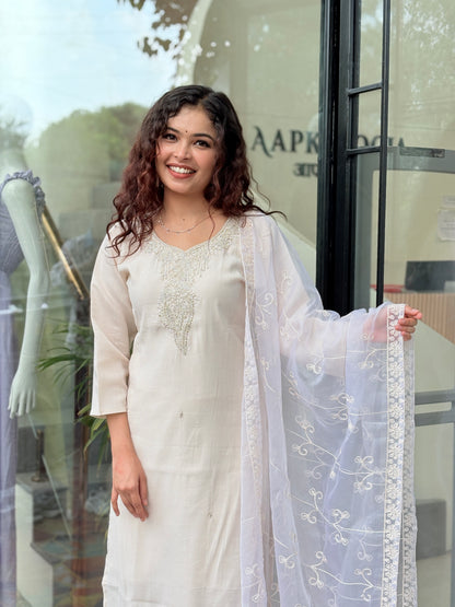 Iyory  Kurta Pant Set with Dupatta