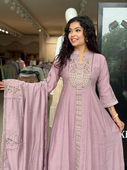 3 piece partywear hand embroidered suit set