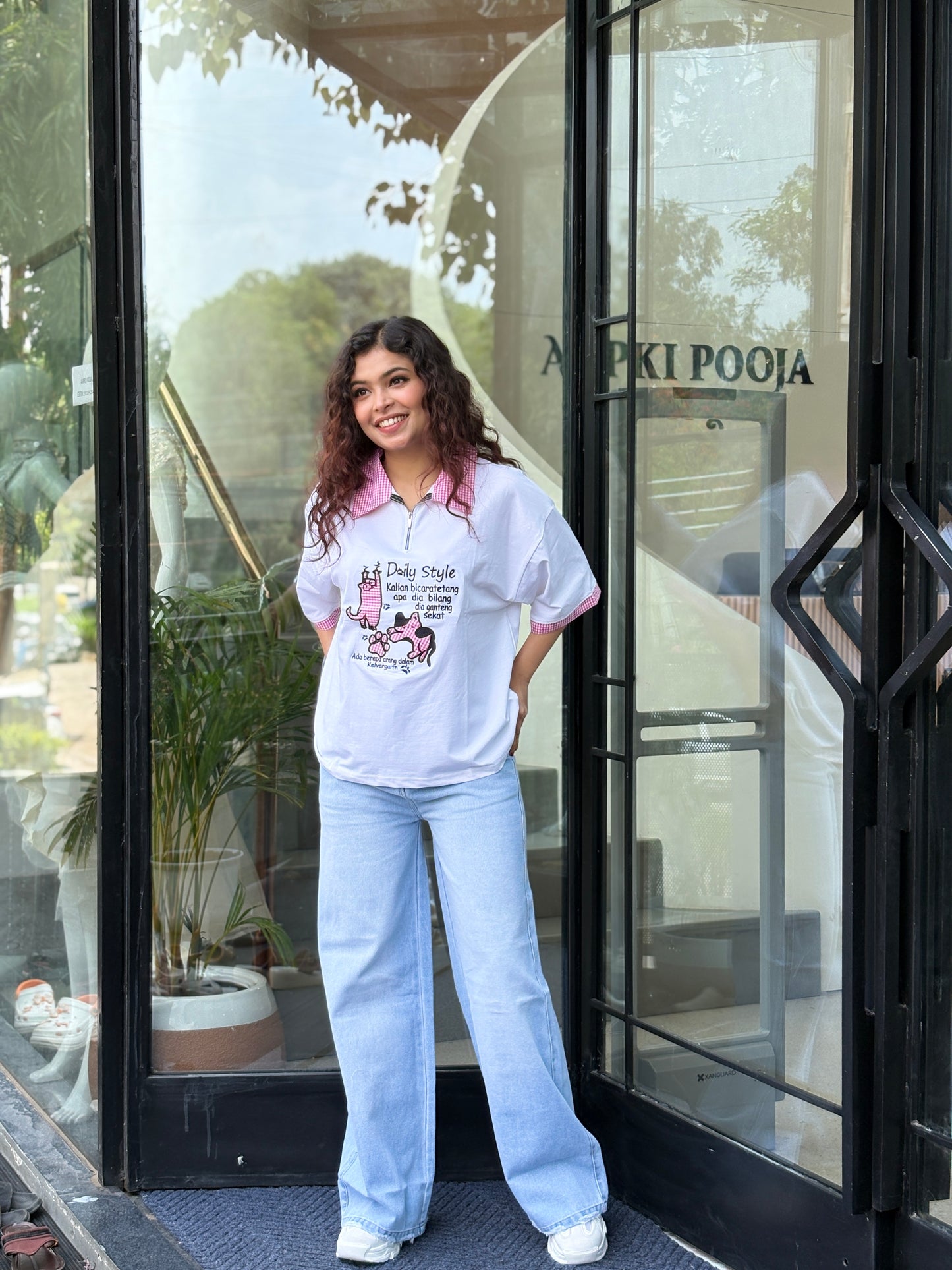 Women’s Daily Style patch Polo T-Shirt