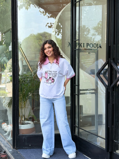 Women’s Daily Style patch Polo T-Shirt