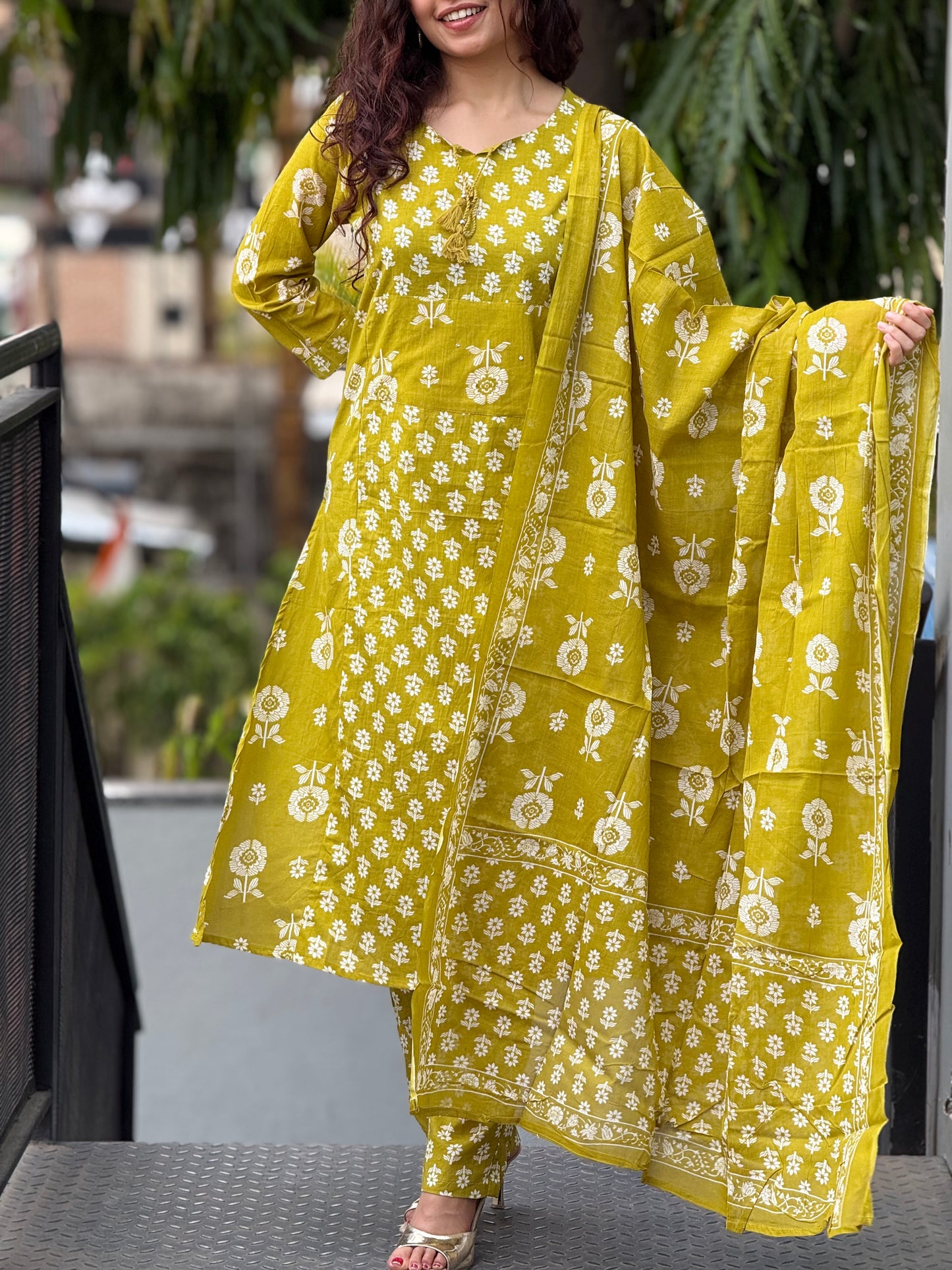 3 piece cotton suit set