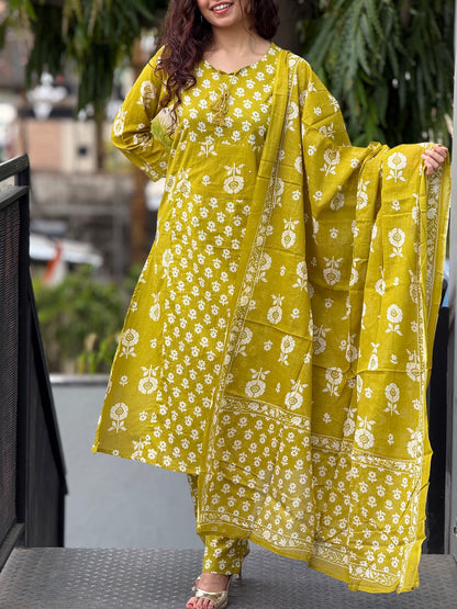3 piece cotton suit set