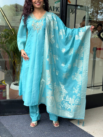 3 piece partywear suit set