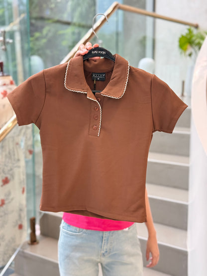 Body fit polo Top