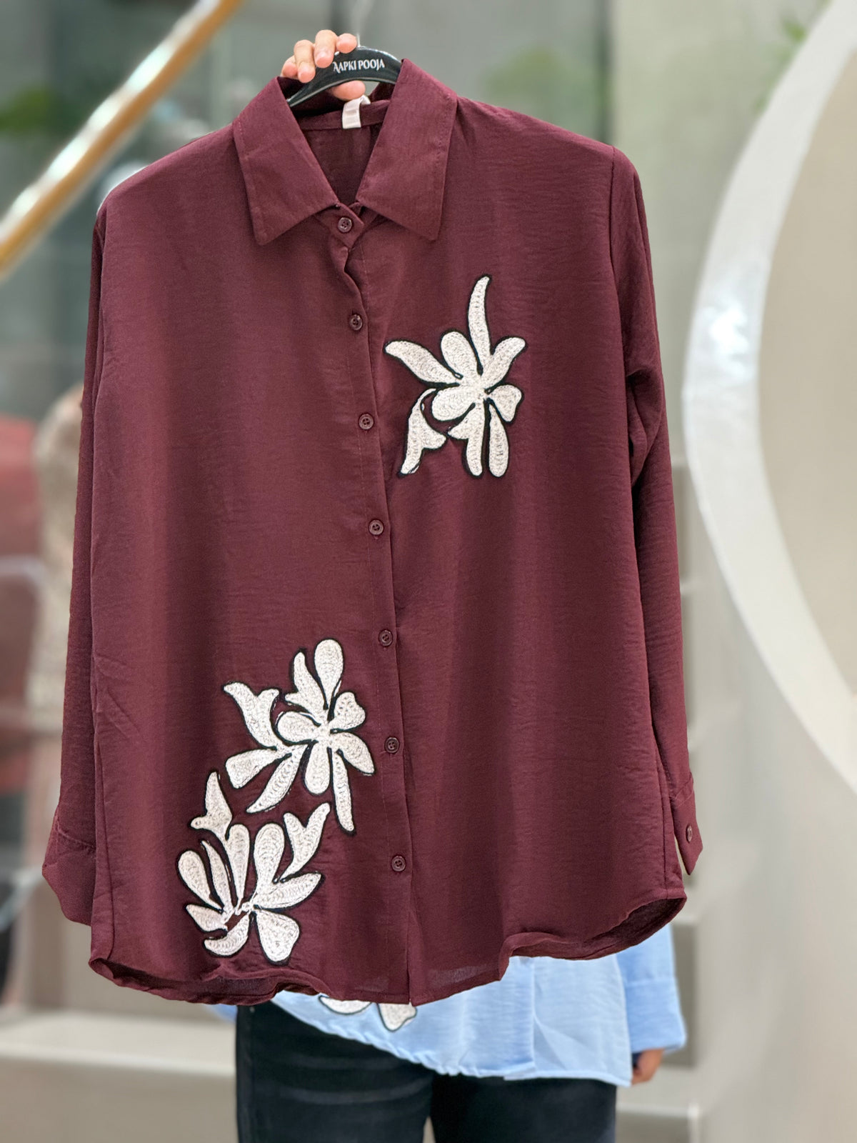 Embroidered partywear shirt