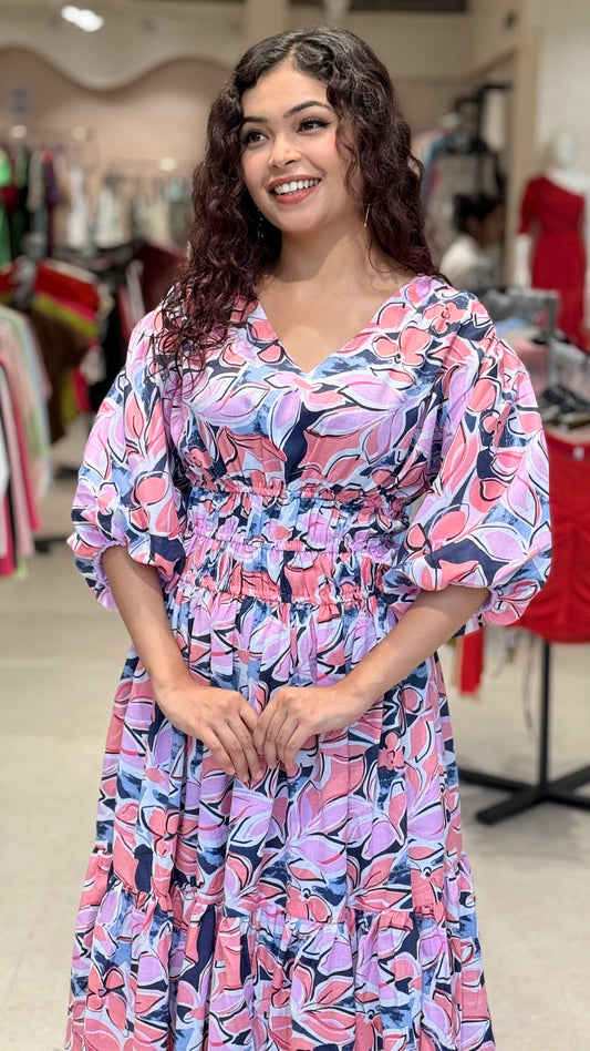 floral one piece dress