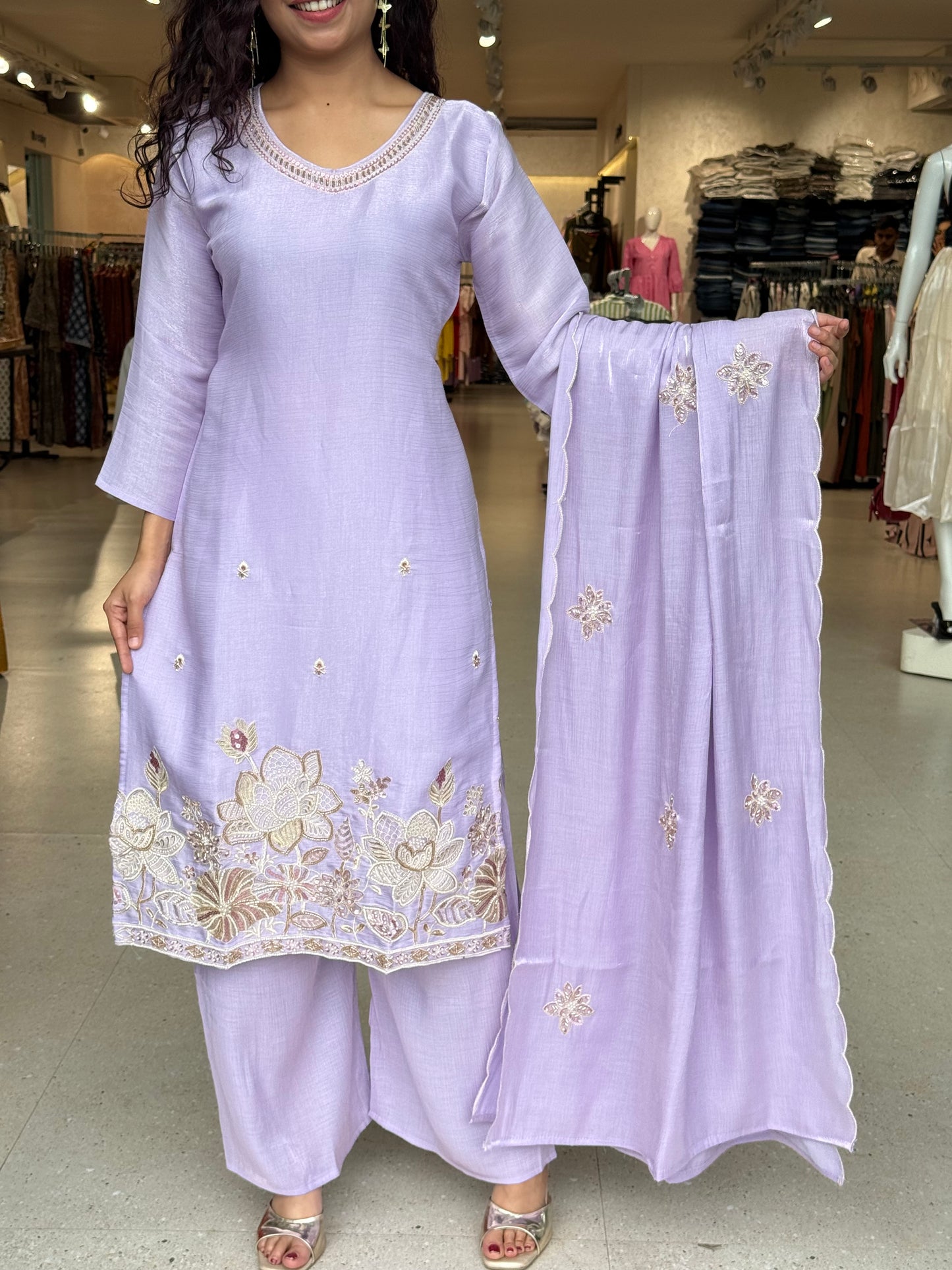 3 piece partywear suit set