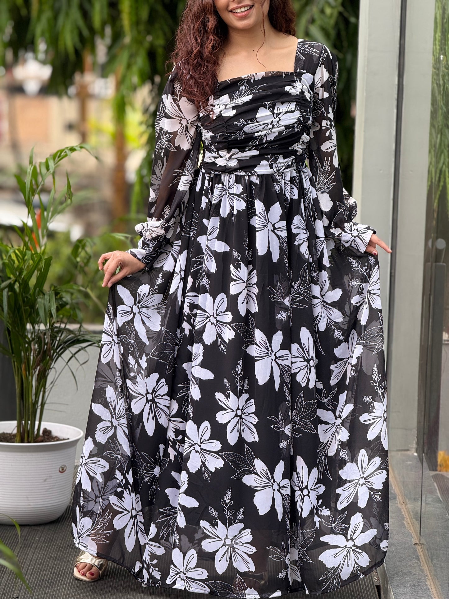 Floral one piece dress
