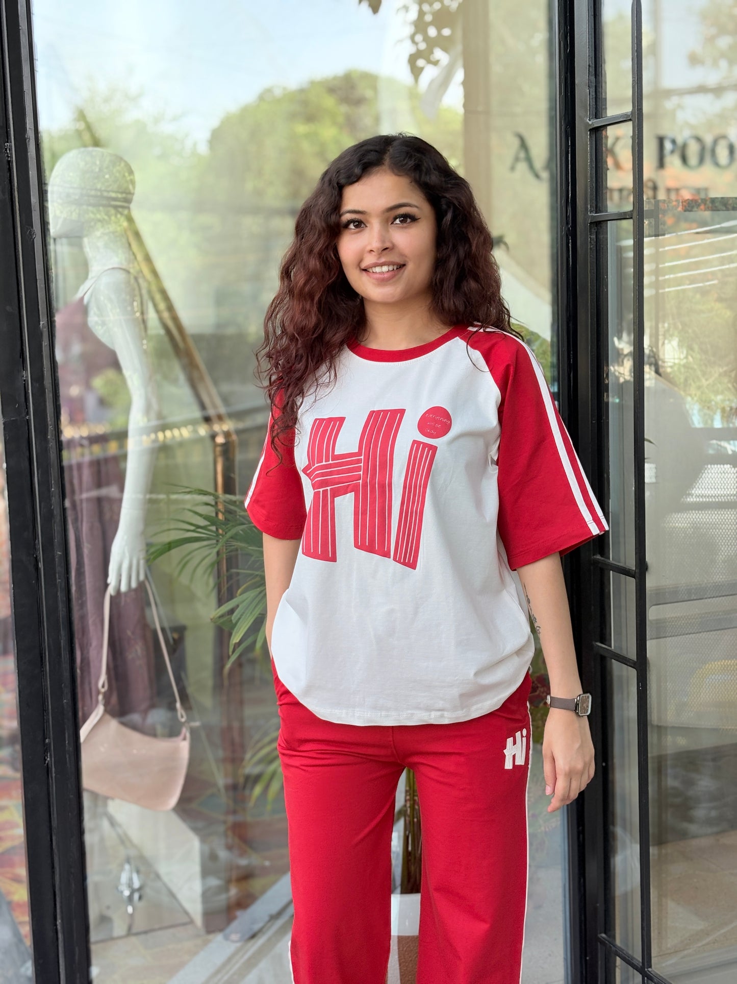 HI Graphic Oversized Co-Ord Set