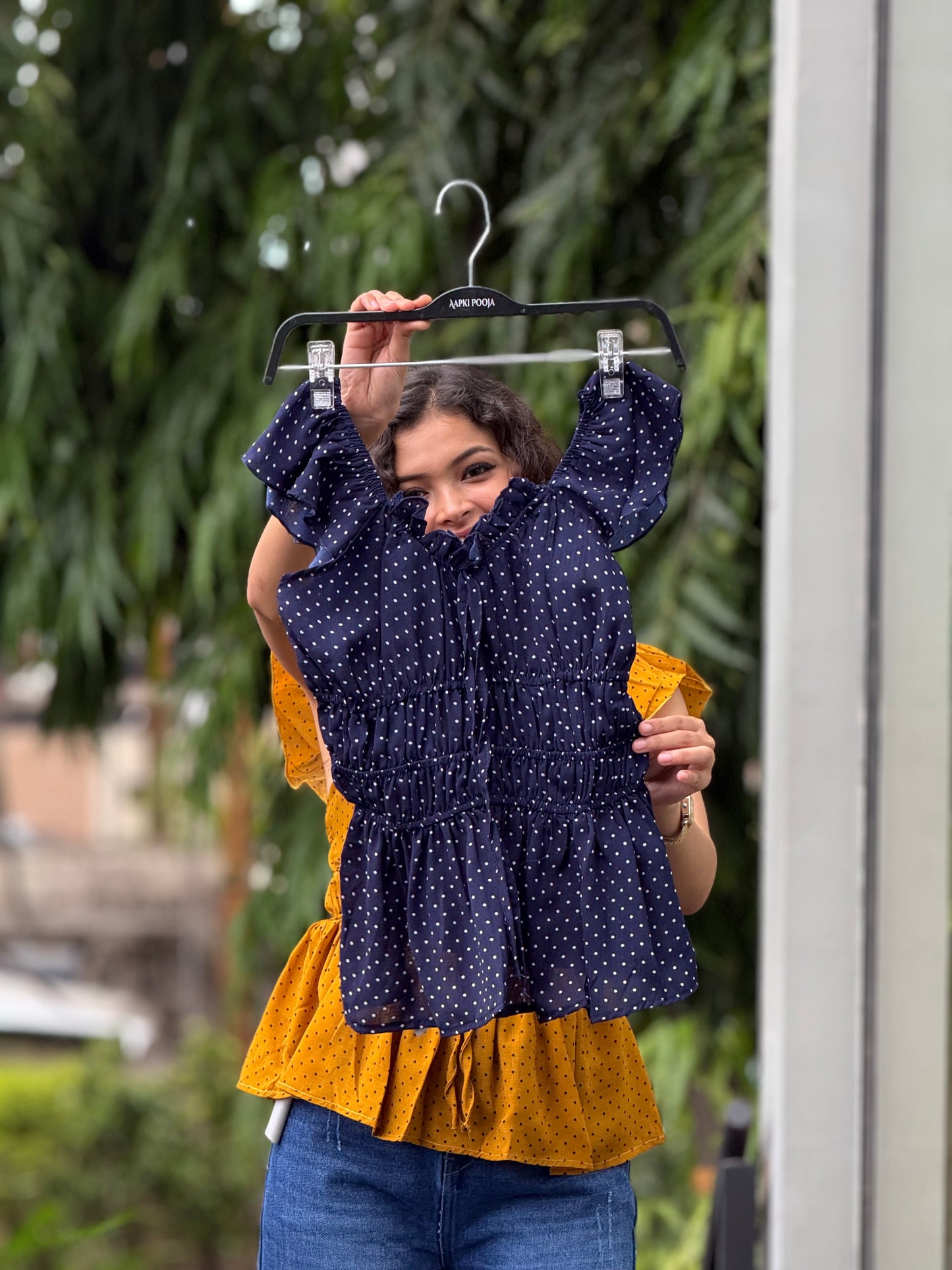 Polka dots partywear top