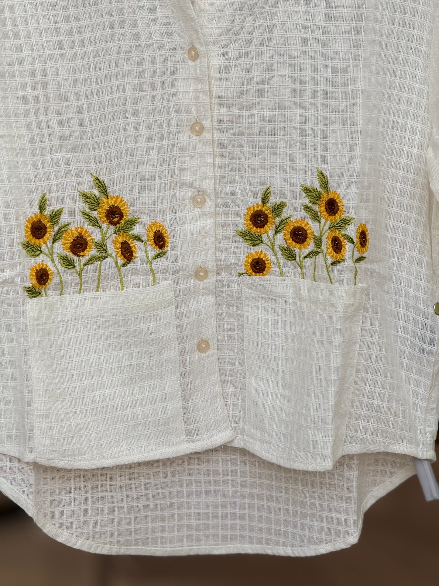 sunflower embroidered shirt