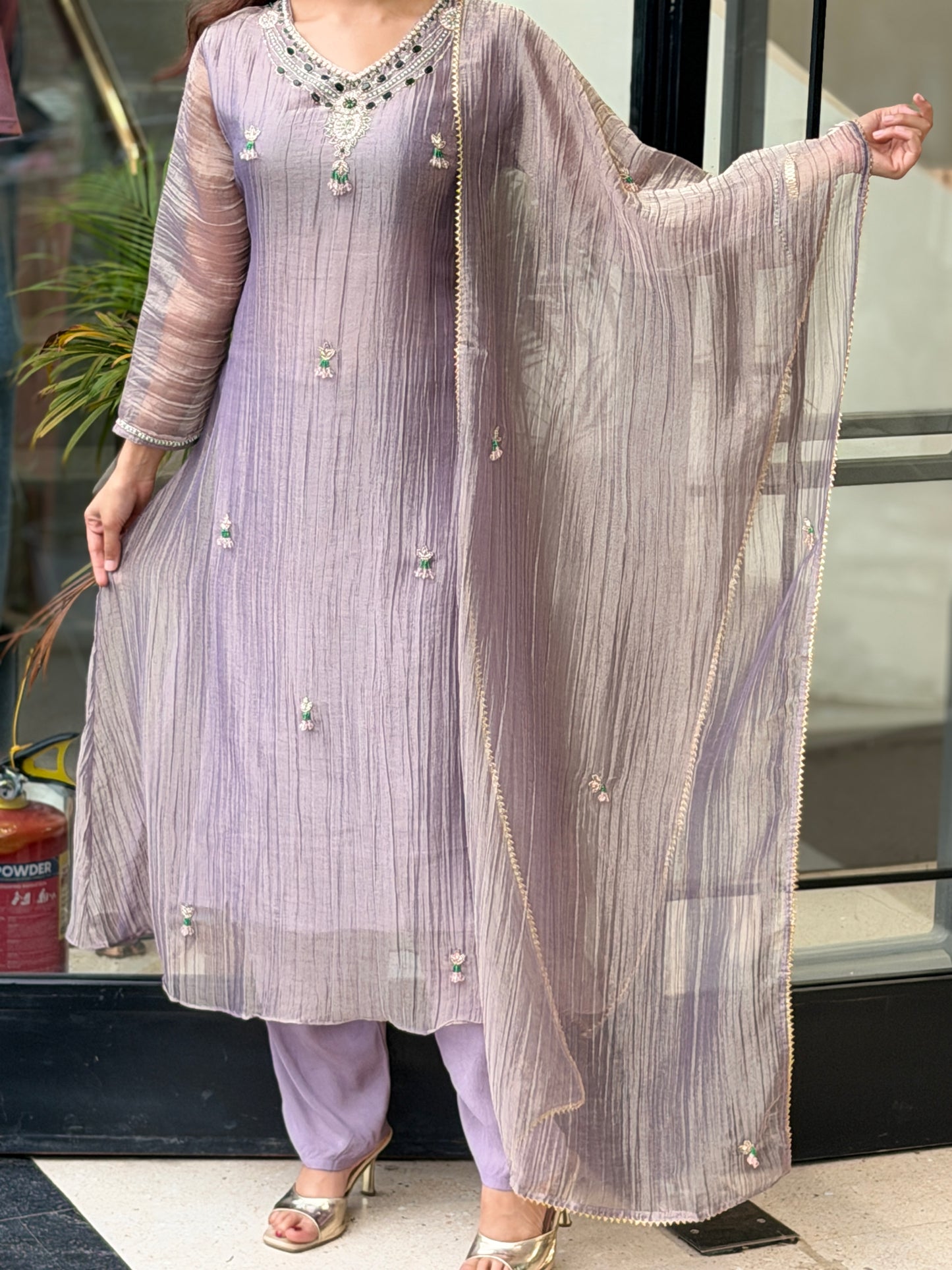 3 piece partywear suit set