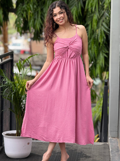 Strip one piece full length dress