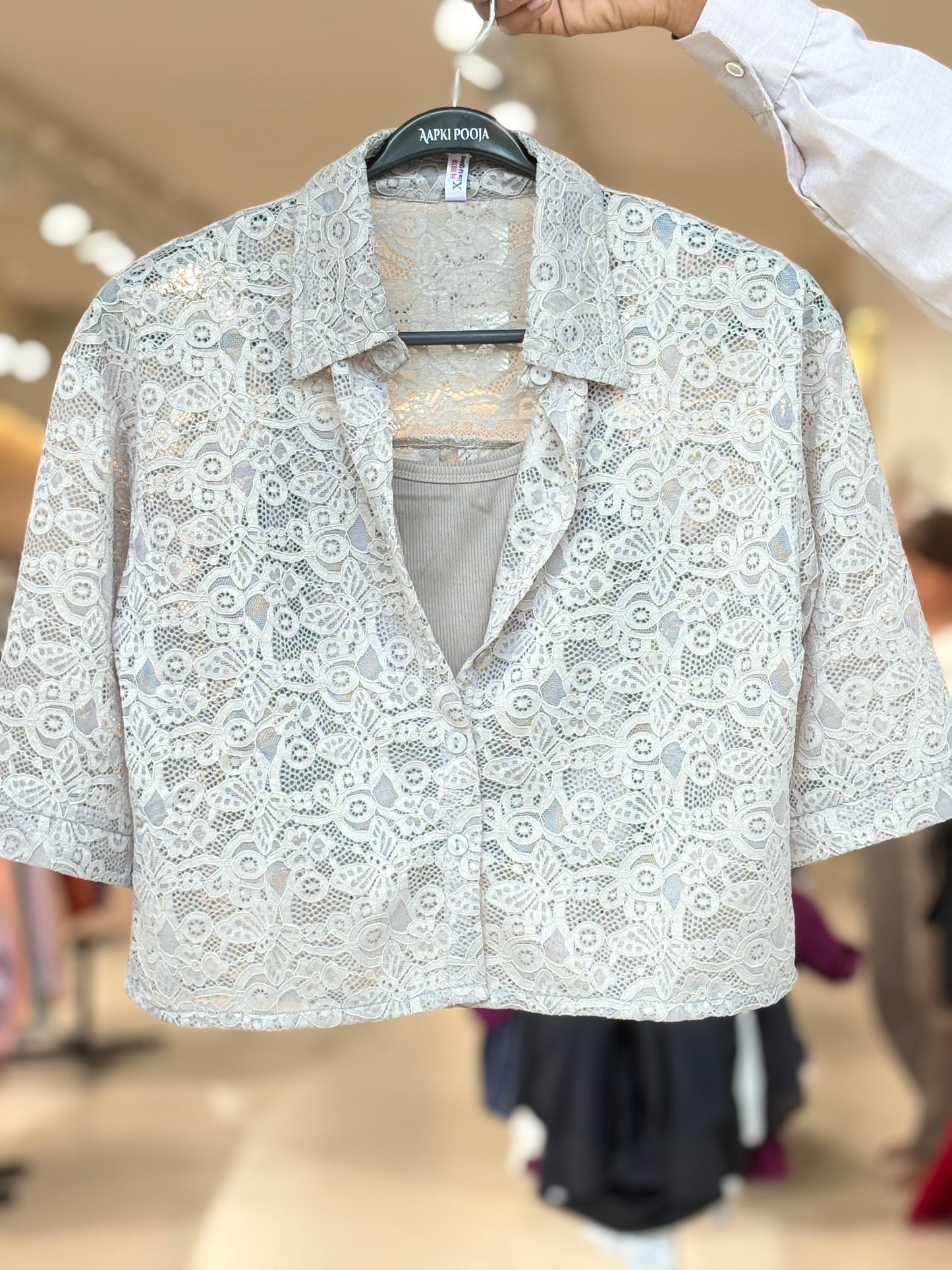See through shirt with inner