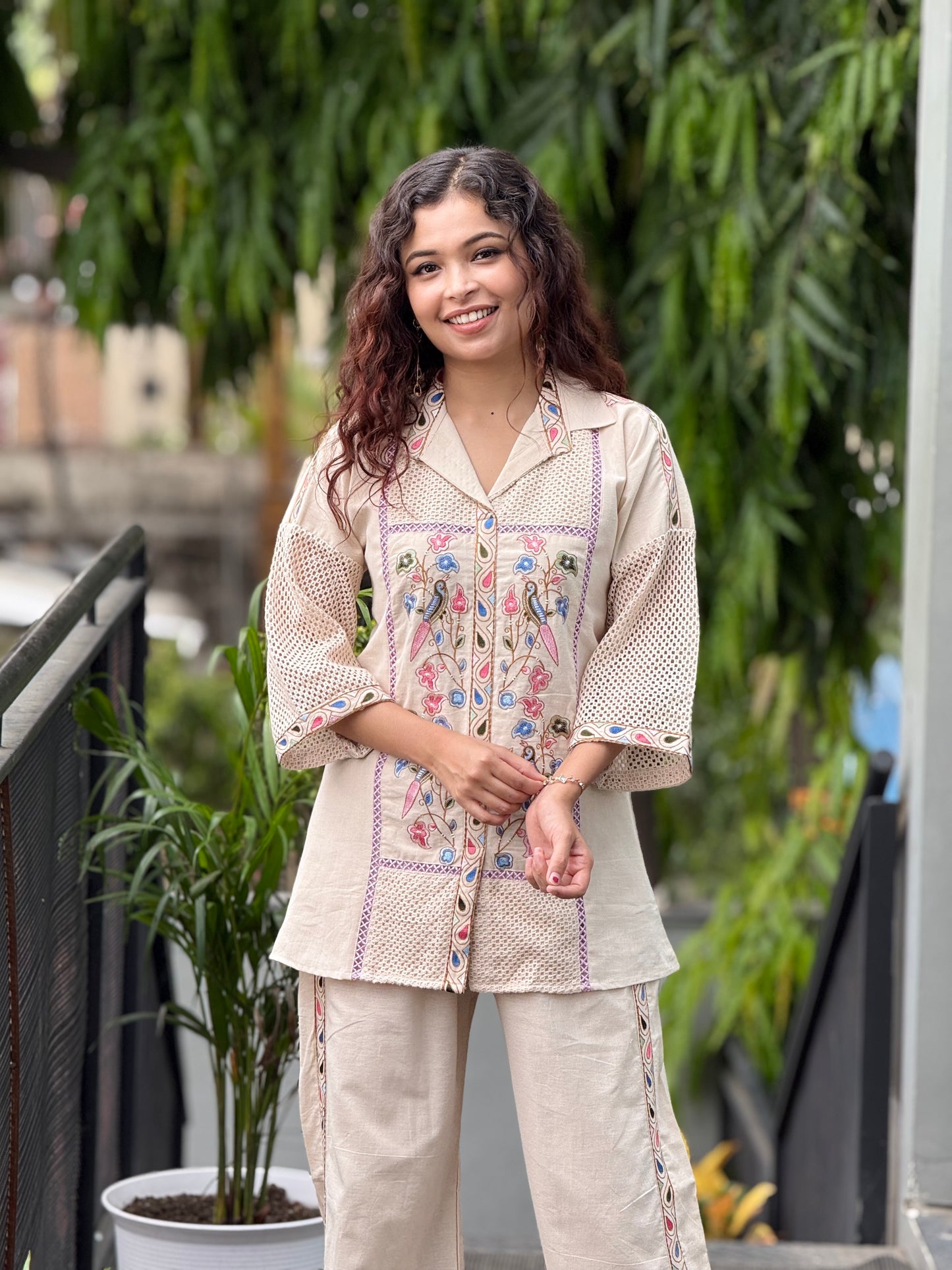 embroidered co-ord set