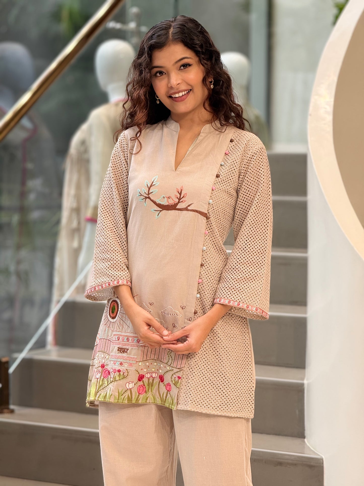 embroidered co-ord set