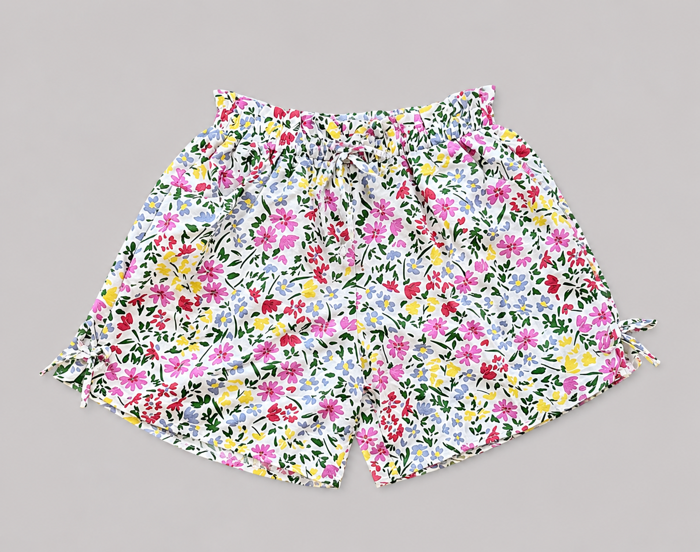 Spring Blossom Tie-Up Shorts