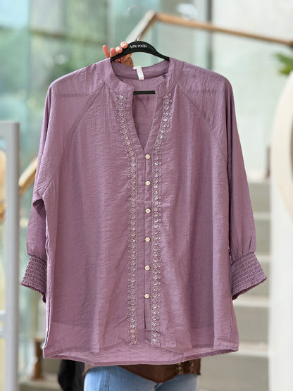 party wear button detail top