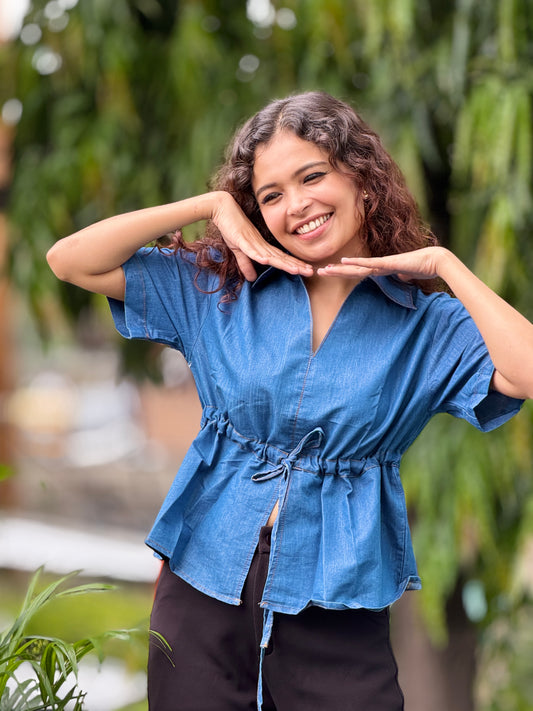 Denim top