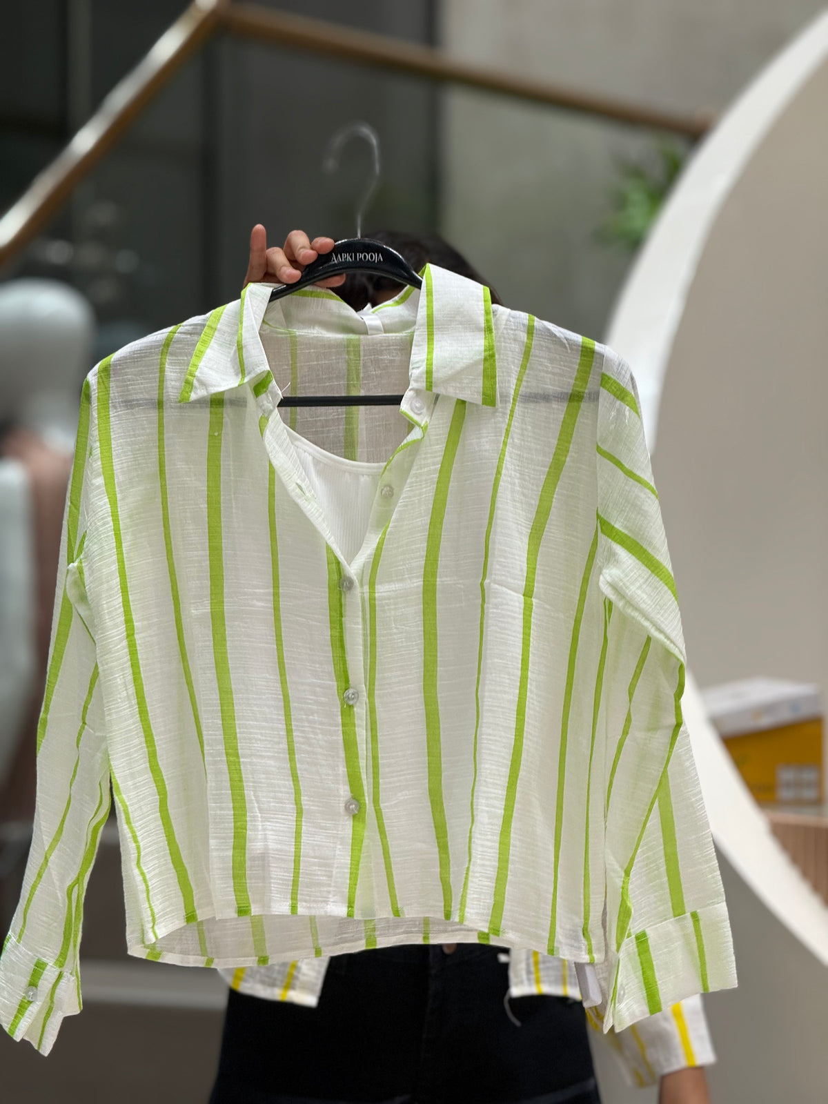 See through shirt with inner