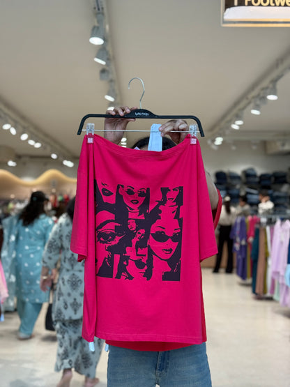 one side down shoulder everyday T-shirt