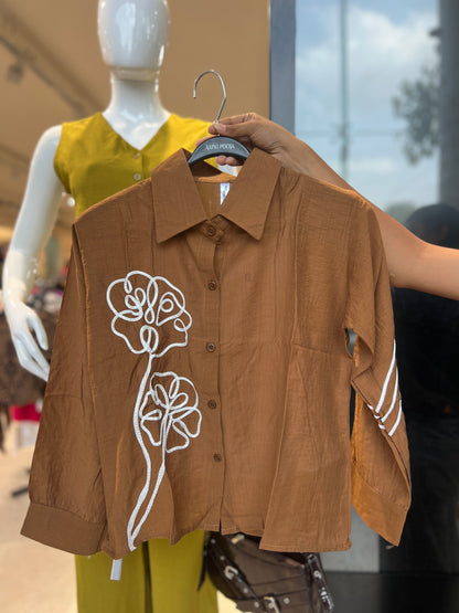 Embroidered shirt with inner.