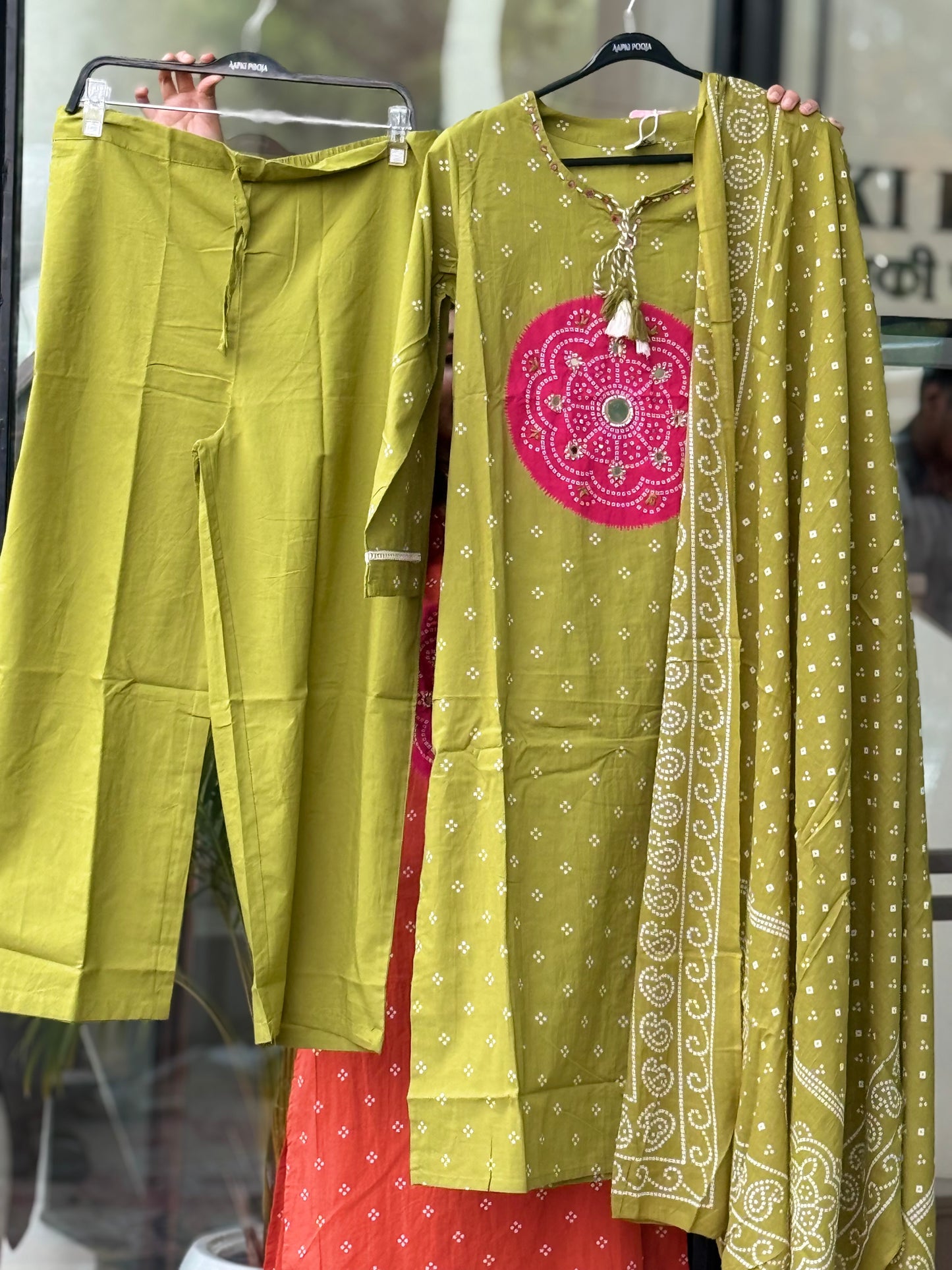 cotton 3 piece suit set