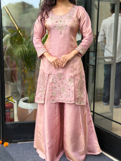3 piece partywear plazo suit set
