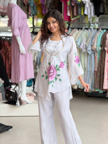 Three piece  Cord kurti set