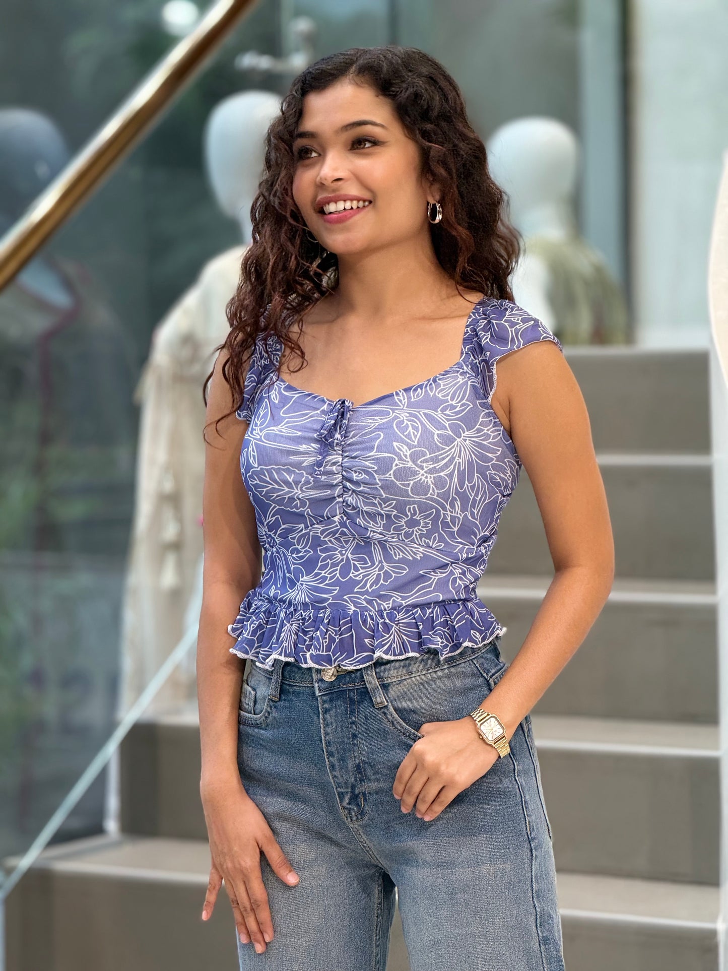 Crop partywear top.