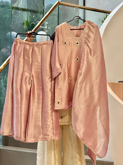 Silk Blend 3-Piece Suit Set with Dupatta