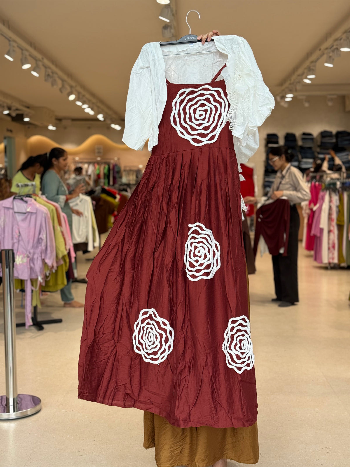 floor length partywear dress with jacket