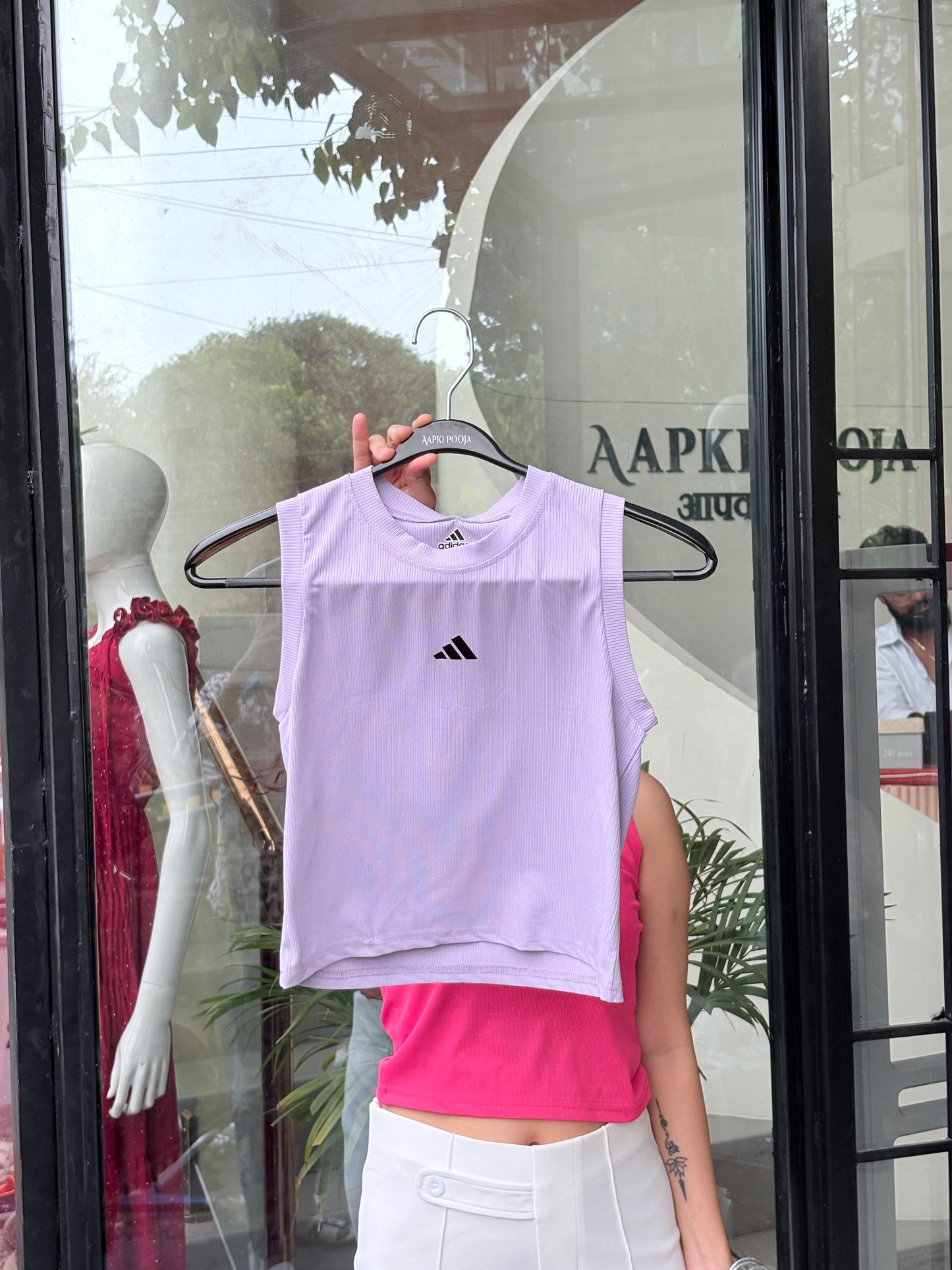 addidas print tank top